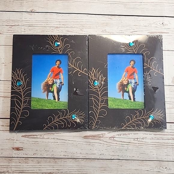 Accents Peacock Picture Frames Set Of 2 Poshmark